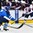 GRAND FORKS, NORTH DAKOTA - APRIL 23: USA's Luke Martin #2 plays the puck while Finland's Juha Jaaska #2 looks on during semifinal round action at the 2016 IIHF Ice Hockey U18 World Championship. (Photo by Matt Zambonin/HHOF-IIHF Images)

